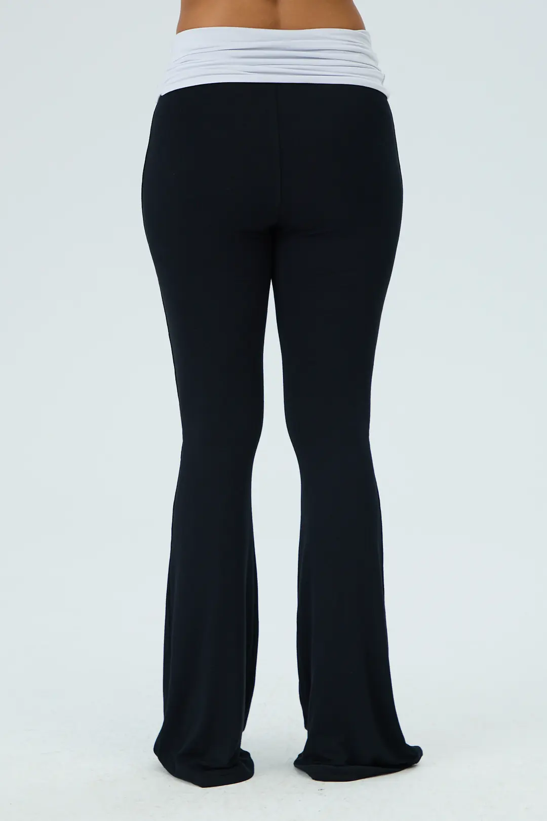 KONTRAST KATLANABİLİR BEL FLARED PANTS — 3