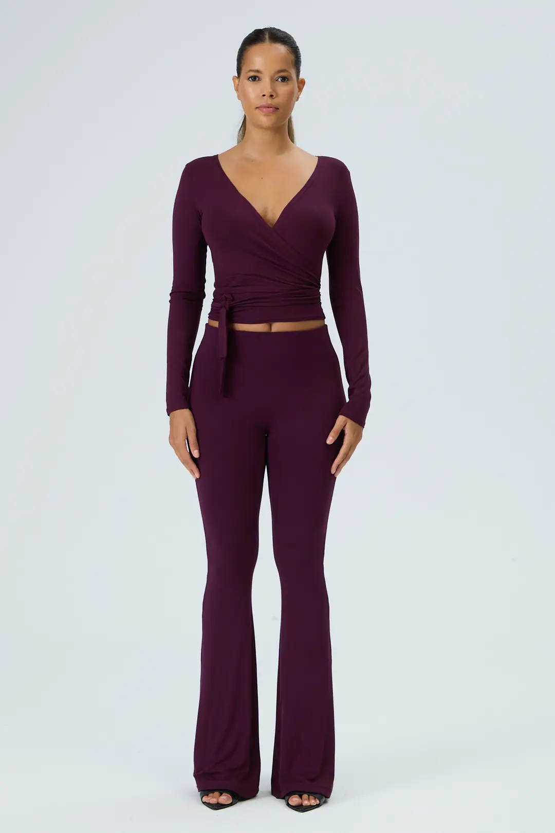 LUNA - WRAP TOP - MULBERRY