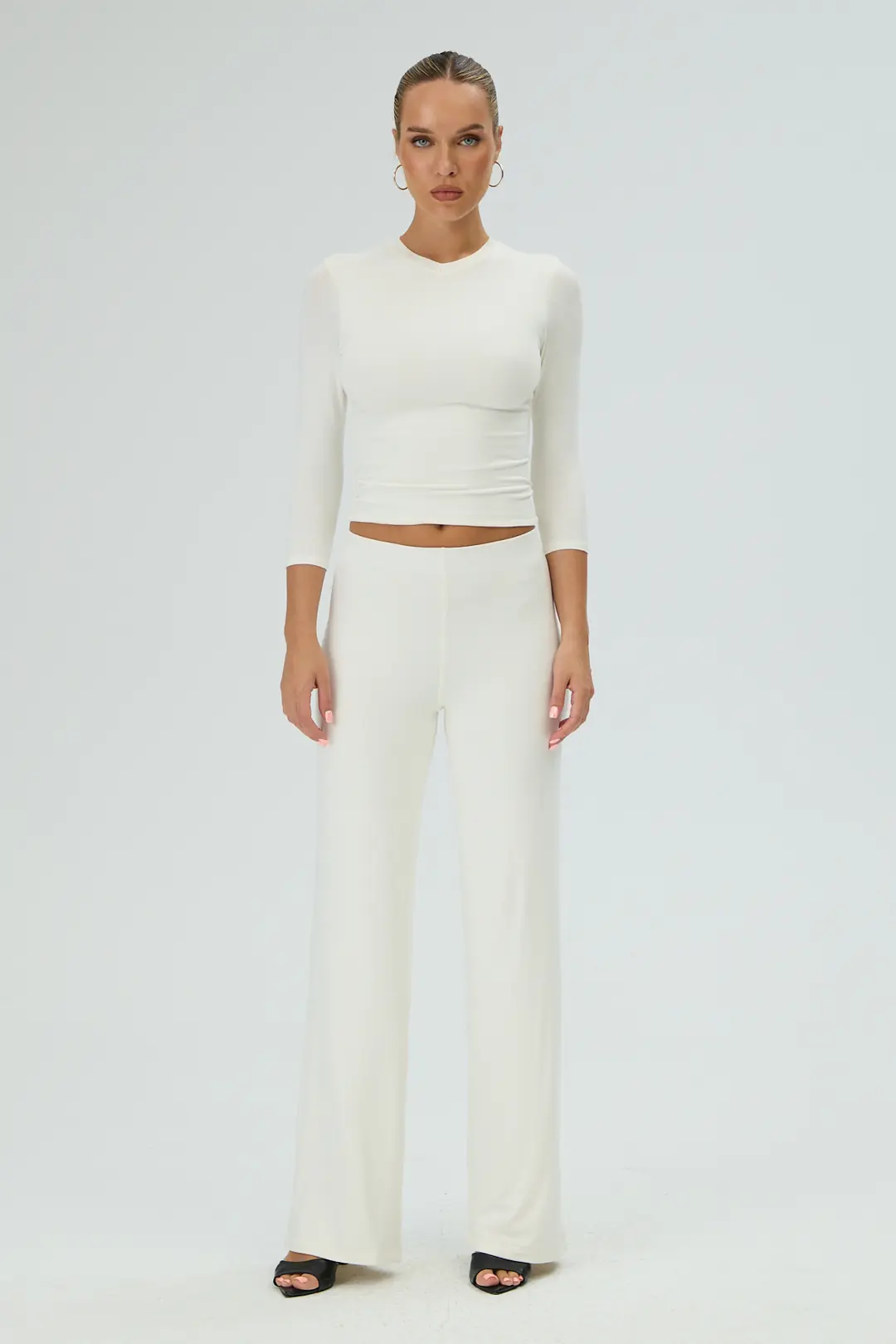 MUSE - DAR V YAKA TRUVAKAR KOL T-SHIRT - CREAM